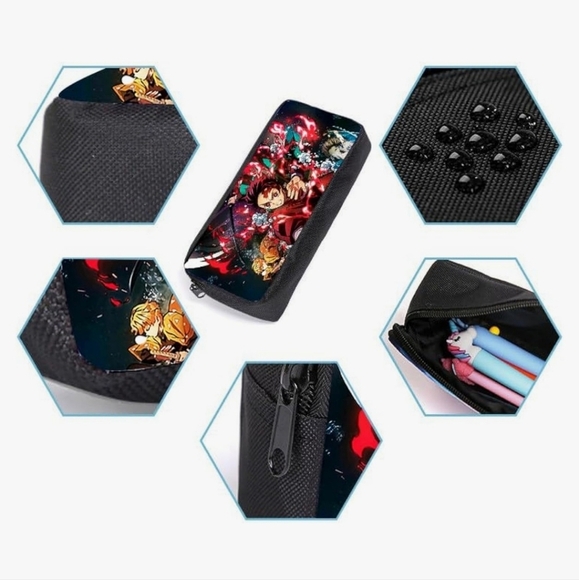NIB Deamon slayer anime backpack, lunchbag and pencil case set - Picture 6 of 9